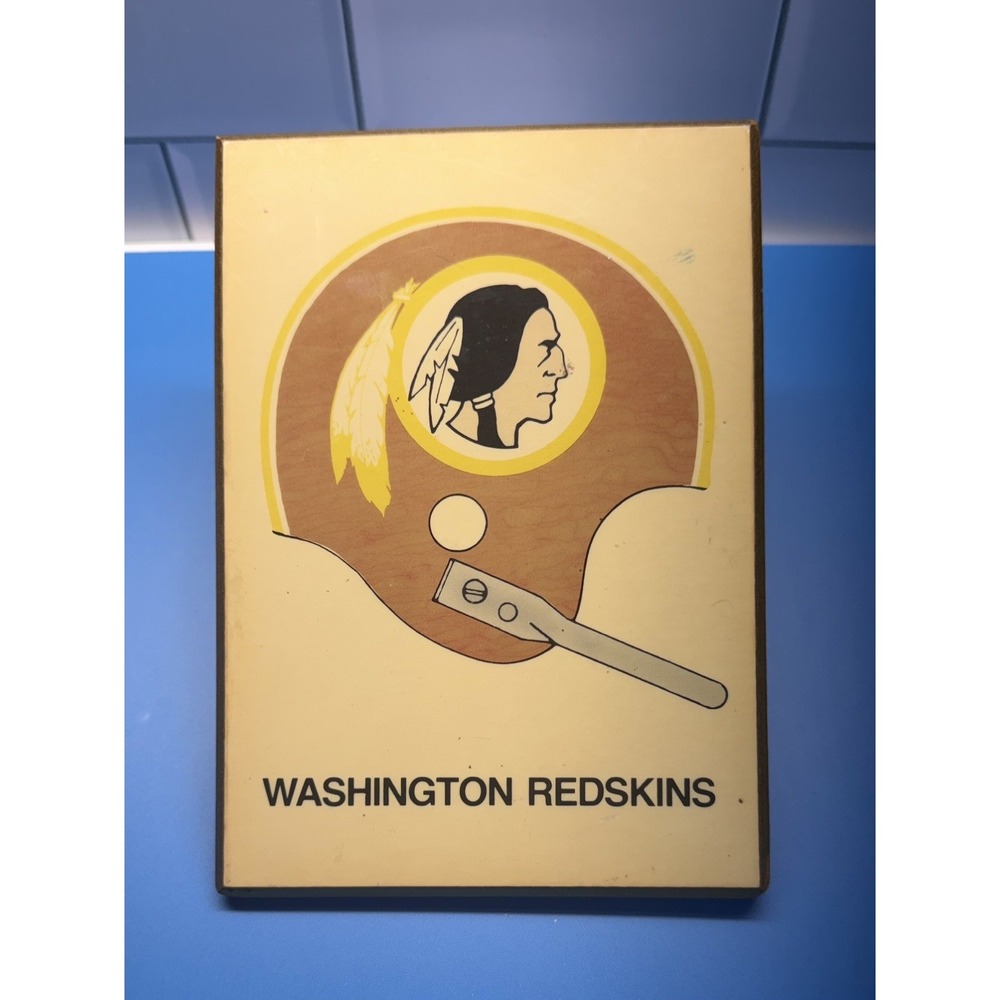 Washington Redskins Wood Wall Plaque NFL Football Helmet Logo Vintage Decor